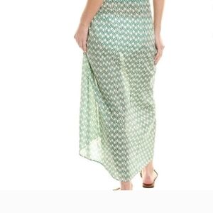 NEW size Medium Onia Green Patterned Women's Pareo Coverup In Flame Geo